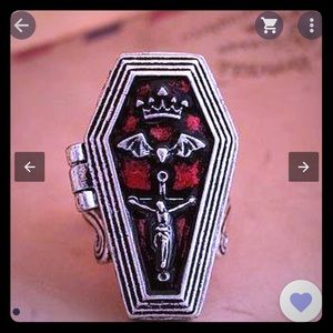 Alchemy England good coffin box ring